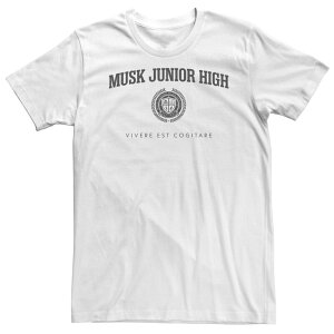 �A�j���L�����N�^�[ ���f�B�[�X �g�b�v�X T�V���c �g�[�� ���S Licensed Character Big & Tall Star Trek Discovery Musk Junior High Badge White Logo Tee White �z���C�g