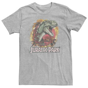 �A�j���L�����N�^�[ ���f�B�[�X �g�b�v�X T�V���c �g�[�� ���S Licensed Character Big & Tall Jurassic Park T-Rexplosion Tropicalogo Tee Athletic Heather �w�U�[