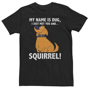 �f�B�Y�j�[ �s�N�T�[ ���f�B�[�X �g�b�v�X T�V���c �g�[�� Big & Tall Disney / Pixar Up My Name Is Dug Portraitee Black �u���b�N