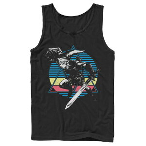 �A�j���L�����N�^�[ ���f�B�[�X �g�b�v�X T�V���c Licensed Character Men's The Legend Of Zelda Geometric Portraitank Top Black �u���b�N