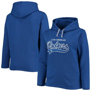 �\�t�g �A�Y �A �O���[�v ���f�B�[�X �g�b�v�X T�V���c �v���X�T�C�Y �p�[�J�[ Women'soft as a Grape Royalos Angeles Dodgers Plusize Side Split Pullover Hoodie Lad Blue �u���[