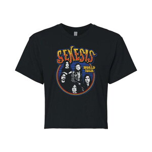 �A�j���L�����N�^�[ ���f�B�[�X �g�b�v�X T�V���c �N���b�v�h �O���t�B�b�N Licensed Character Juniors' Genesis World Tour Cropped Graphic Tee Black �u���b�N