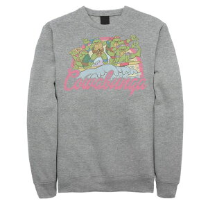 �j�R���f�I�� ���f�B�[�X �g�b�v�X T�V���c �X�E�F�b�g�[�� �t���[�X Big & Tall Nickelodeon Teenage Mutant Ninja Turtlesurfingroup Fleece Sweatshirt Athletic Heather �w�U�[