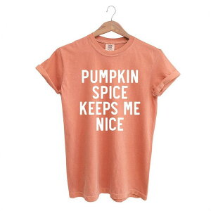 Simply Sage Market ���f�B�[�X �g�b�v�X T�V���c Simply Sage Market Pumpkin Spice Keeps Me Nice Garment Dyed Tees Yam