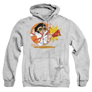 yz CZX LN^[ Y jbgEZ[^[ AE^[ Elvis Presley Karate King Adult Pull Over Hoodie Athletic Heather