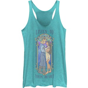 �f�B�Y�j�[ ���f�B�[�X �g�b�v�X T�V���c Juniors' Disney's Pocahontas John Listen To Your Heart Portraitank Top Tahiti Blue �u���[