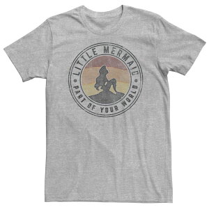 �f�B�Y�j�[ ���f�B�[�X �g�b�v�X T�V���c �g�[�� ���S Big & Tall Disney Little Mermaid Sunset Circle Logo Tee Athletic Heather �w�U�[