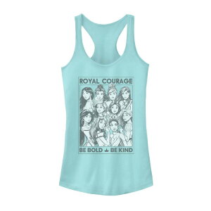 �f�B�Y�j�[ ���f�B�[�X �g�b�v�X T�V���c Juniors' Disney Princess Group Royal Courage Be Bold Be Kind Tank Top Cancun