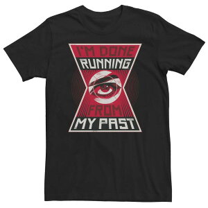 �A�j���L�����N�^�[ ���f�B�[�X �g�b�v�X T�V���c �g�[�� ���S Licensed Character Big & Tall Marvel Black Widow I'm Done Running Fromy Past Eye Logo Tee Black �u���b�N