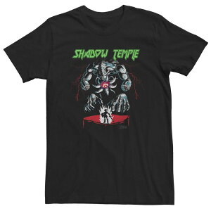 �A�j���L�����N�^�[ ���f�B�[�X �g�b�v�X T�V���c �g�[�� Licensed Character Big & Tall Nintendo Zelda Ocarina of Time Link & Shadow Temple Tee Black �u���b�N