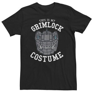 �A�j���L�����N�^�[ ���f�B�[�X �g�b�v�X T�V���c �g�[�� Licensed Character Big & Tall Transformers Halloween This My Grimlock Costume Tee Black �u���b�N