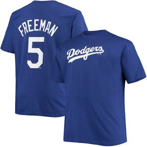 �A���u�����f�b�h ���f�B�[�X �g�b�v�X T�V���c �g�[�� Unbranded Men's Freddie Freeman Royalos Angeles Dodgers Big & Tall Name & Number T-Shirt Lad Blue �u���[