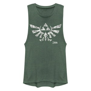 �A�j���L�����N�^�[ ���f�B�[�X �g�b�v�X T�V���c Licensed Character Juniors' Zelda Triforce Muscle Tank Topine Heather �w�U�[