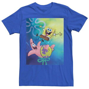 �A�j���L�����N�^�[ ���f�B�[�X �g�b�v�X T�V���c �p���c Licensed Character Men'spongebob Squarepants Patrickstar Tee Royal