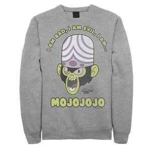 �A�j���L�����N�^�[ ���f�B�[�X �g�b�v�X T�V���c �t���[�X Licensed Character Men's Cartoonetwork Mojo Intro I Am Bad I Am Evil I Am... MOJOJOJO Fleece Athletic Heather �w�U�[