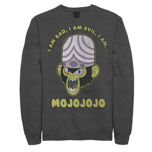�A�j���L�����N�^�[ ���f�B�[�X �g�b�v�X T�V���c �t���[�X Licensed Character Men's Cartoonetwork Mojo Intro I Am Bad I Am Evil I Am... MOJOJOJO Fleece Charcoal Heather �`���R�[��
