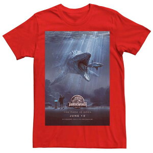 �A�j���L�����N�^�[ ���f�B�[�X �g�b�v�X T�V���c Licensed Character Men's Jurassic World Mosasaurus Movie Poster Tee Royal