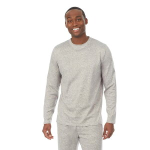 �N�h���h�b�Y ���f�B�[�X �A���_�[�E�F�A �i�C�g�E�F�A �N���[�l�b�N Men's Cuddl Duds Far-Infrared Enhance Pajama Crewneck Top Grey Heather �O���[