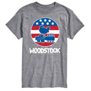 �A�j���L�����N�^�[ ���f�B�[�X �g�b�v�X T�V���c �g�[�� �O���t�B�b�N Licensed Character Big & Tall Woodstock Americana Graphic Tee Gray �O���[