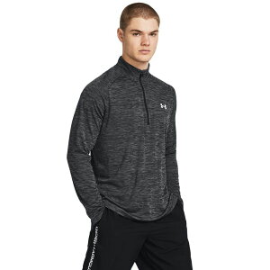 �A���_�[�A�[�}�[ ���f�B�[�X �g�b�v�X T�V���c Men's Under Armour Tech 2.0 Half-Zip Top Black �u���b�N