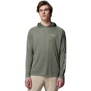 �R�����r�A ���f�B�[�X �g�b�v�X T�V���c �p�[�J�[ Men's Columbia PFG UPF 50 Terminal Tackle Hoodie Cypress Dark Stone �X�g�[��