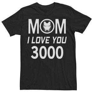�}�[�x�� ���f�B�[�X �g�b�v�X T�V���c �O���t�B�b�N Men's Marvel Iron Man Mom I Love You 3000 Mother's Day Graphic Tee Black �u���b�N