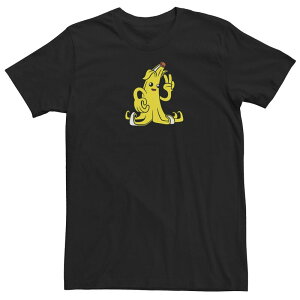 �A�j���L�����N�^�[ ���f�B�[�X �g�b�v�X T�V���c �g�[�� Licensed Character Big & Tall Fortnite Peely Peace Tee Black �u���b�N
