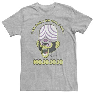 �A�j���L�����N�^�[ ���f�B�[�X �g�b�v�X T�V���c �g�[�� Licensed Character Big & Tall Cartoonetwork Mojo Intro I Am Bad I Am Evil I Am... MOJOJOJO Tee Athletic Heather �w�U�[