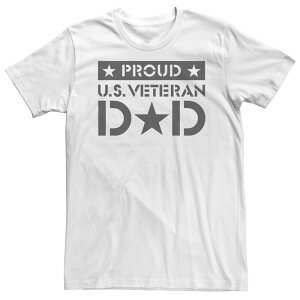 �A�j���L�����N�^�[ ���f�B�[�X �g�b�v�X T�V���c �g�[�� Licensed Character Big & Tall Father's Day Proud U.S. Veteran Dad Star Tee White �z���C�g