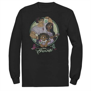 �f�B�Y�j�[ ���f�B�[�X �g�b�v�X T�V���c �g�[�� Big & Tall Disney Encanto Sister Trio Circle Portraitee Black �u���b�N