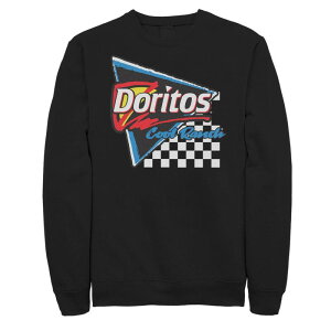 �A�j���L�����N�^�[ ���f�B�[�X �g�b�v�X T�V���c �X�E�F�b�g�[�� Licensed Character Big & Tall Doritos Cool Ranch Racing Flag Triangle Sweatshirt Black �u���b�N