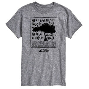 �j�R���f�I�� ���f�B�[�X �g�b�v�X T�V���c �g�[�� �O���t�B�b�N Nickelodeon Big & Tall Avatar The Last Airbender Same Roots Graphic Tee Gray �O���[