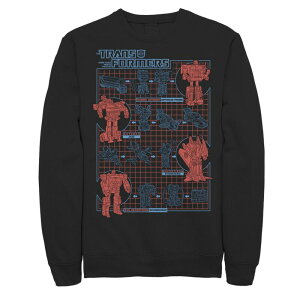 �A�j���L�����N�^�[ ���f�B�[�X �g�b�v�X T�V���c �g�[�� �t���[�X �O���t�B�b�N Licensed Character Big & Tall Transformers How To Transform Schematic Graphic Fleece Black �u���b�N