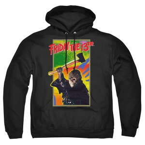 �A�j���L�����N�^�[ ���f�B�[�X �A�E�^�[ �j�b�g�E�Z�[�^�[ �p�[�J�[ Licensed Character Friday The 13th Retro Game Adult Pull Over Hoodie Black �u���b�N