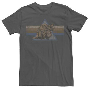�X�^�[ �E�H�[�Y ���f�B�[�X �g�b�v�X T�V���c �O���t�B�b�N Men'star Wars Bantha Retro Striped Graphic Tee Charcoal �`���R�[��
