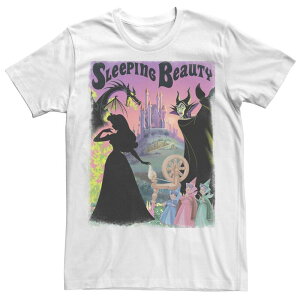 �f�B�Y�j�[ ���f�B�[�X �g�b�v�X T�V���c Disney'sleeping Beauty Aurora Maleficent Men's Poster Tee White �z���C�g