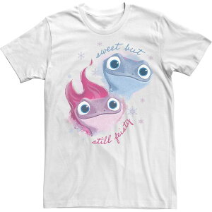 �f�B�Y�j�[ ���f�B�[�X �g�b�v�X T�V���c Disney's Frozen 2 Bruni Sweet Still Feisty Men's Tee White �z���C�g