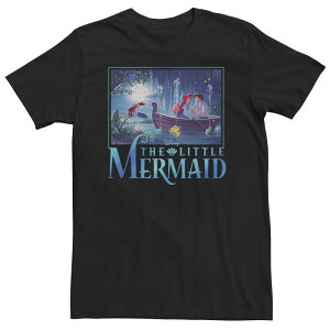 �f�B�Y�j�[ ���f�B�[�X �g�b�v�X T�V���c �g�[�� Big & Tall Disney The Little Mermaid Ariel & Eric Grotto Portraitee Black �u���b�N