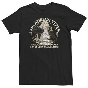 �A�j���L�����N�^�[ ���f�B�[�X �g�b�v�X T�V���c �g�[�� Licensed Character Big & Tall Netflix Castlevania I Am Adrian Tepes Known As Alucard Tee Black �u���b�N