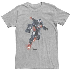 �}�[�x�� ���f�B�[�X �g�b�v�X T�V���c �g�[�� Big & Tall Marvel Avengers Endgame War Machine Paintee Athletic Heather �w�U�[