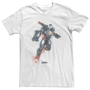 �}�[�x�� ���f�B�[�X �g�b�v�X T�V���c �g�[�� Big & Tall Marvel Avengers Endgame War Machine Paintee White �z���C�g