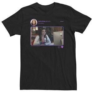 �A�j���L�����N�^�[ ���f�B�[�X �g�b�v�X T�V���c �g�[�� Licensed Character Big & Tall iCarly Interesting Twitter Carly Tee Black �u���b�N