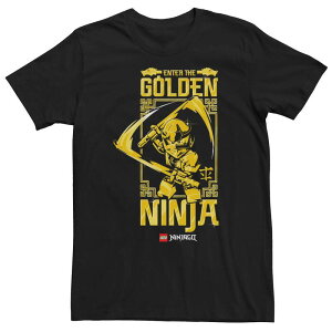 �A�j���L�����N�^�[ ���f�B�[�X �g�b�v�X T�V���c �g�[�� Licensed Character Big & TallEGO Ninjago Enter The Goldeninja Territory Tee Black �u���b�N