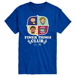 �A�j���L�����N�^�[ ���f�B�[�X �g�b�v�X T�V���c �g�[�� �O���t�B�b�N Licensed Character Big & Tall The Office Finer Things Graphic Tee Blue �u���[