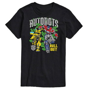 �A�j���L�����N�^�[ ���f�B�[�X �g�b�v�X T�V���c �g�[�� �O���t�B�b�N Licensed Character Big & Tall Transformers Autobots Roll Out Graphic Tee Black �u���b�N