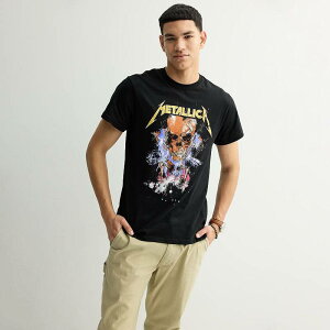 �A�j���L�����N�^�[ �����Y �g�b�v�X T�V���c �g�[�� �O���t�B�b�N Licensed Character Men's Metallica Skull Graphic Tee No Color