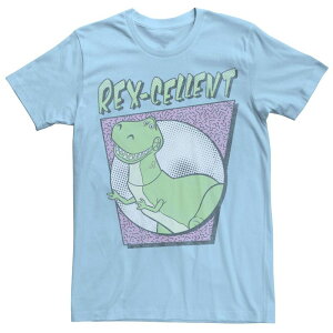 �f�B�Y�j�[ �s�N�T�[ ���f�B�[�X �g�b�v�X T�V���c Disney / Pixar's Toy Story Rex Men's Retro Dinosaurex-Cellentee Light Blue �u���[