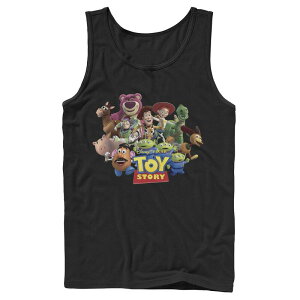 �f�B�Y�j�[ �s�N�T�[ ���f�B�[�X �g�b�v�X T�V���c Disney / Pixar's Toy Story Buzz Lightyear Woody & Jessie Men's Running Tank Top Black �u���b�N