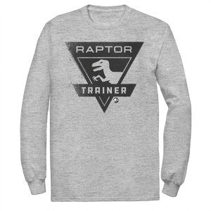 �A�j���L�����N�^�[ ���f�B�[�X �g�b�v�X T�V���c ���S Licensed Character Men's Jurassic World Raptor Trainer Simple Logo Tee Athletic Heather �w�U�[