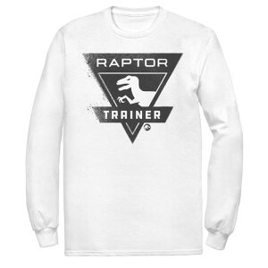 �A�j���L�����N�^�[ ���f�B�[�X �g�b�v�X T�V���c ���S Licensed Character Men's Jurassic World Raptor Trainer Simple Logo Tee White �z���C�g